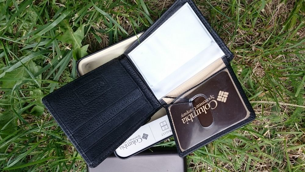 nowy portfel skórzany Columbia - oryginalny prezent dla faceta