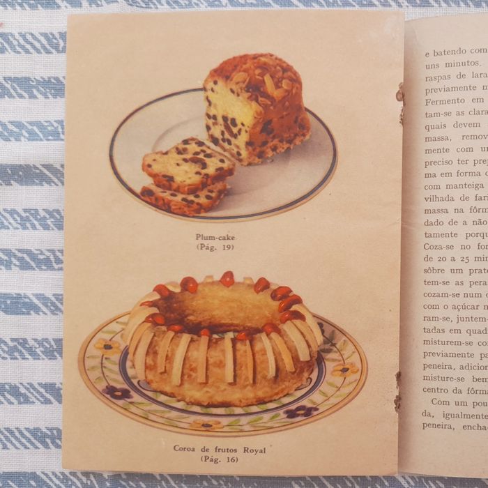 Pastelaria Royal - brochura com receitas vintage vintage