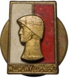 Wzorowy żołnierz odznaka miniaturka Brąz 3 sztuki