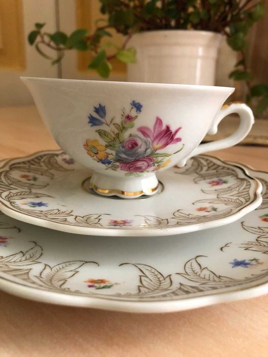 Чайная тройка Lichte VEB Германия.