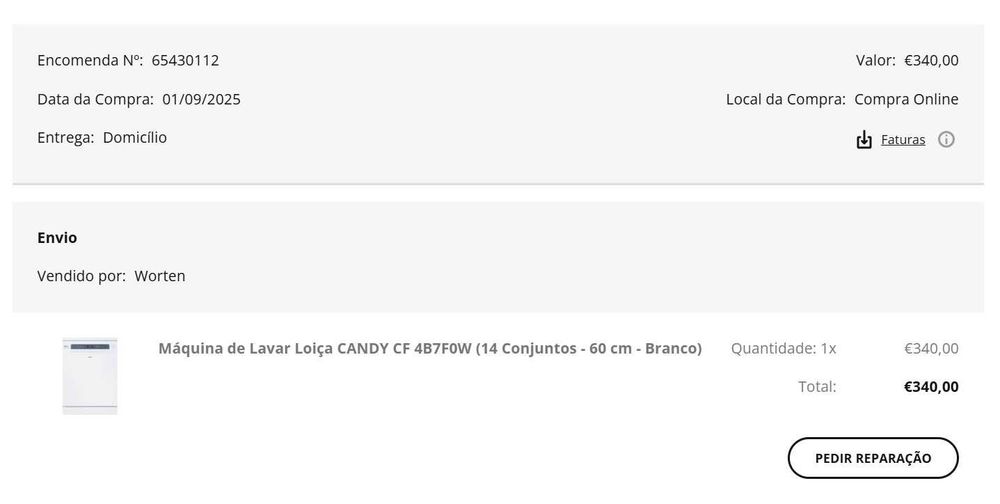 Máquina Loiça CANDY CF 4B7F0W