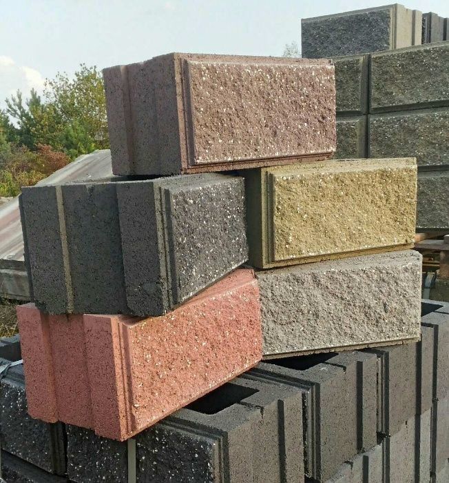 Парканний блок  Блок опалубки  Блок колотий  Блок з відсіву Опалубка
