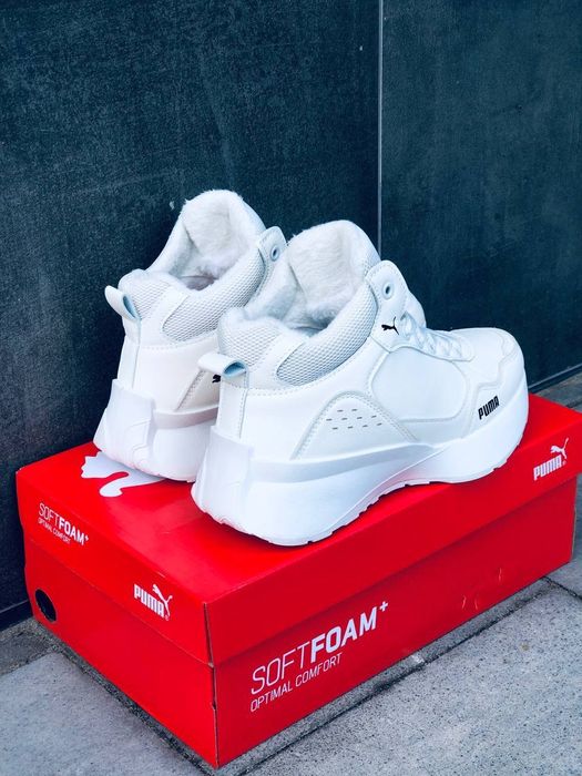Женские кроссовки Puma Белые зимние кроссовки Пума Жіночі кросівки