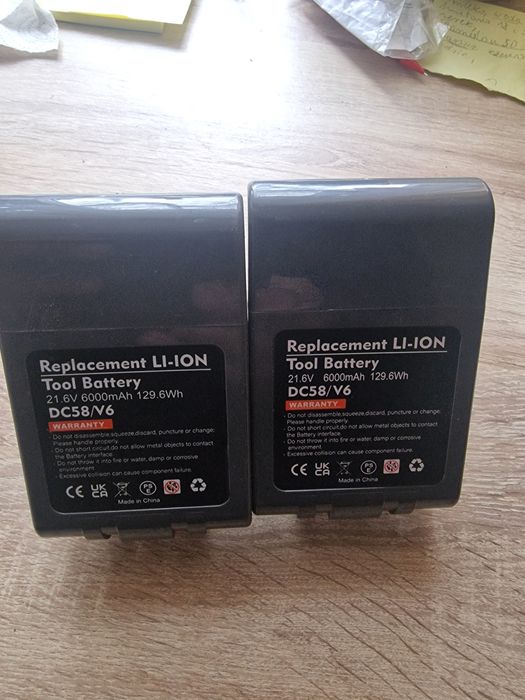 2 akumulatory dyson v6 sprawne