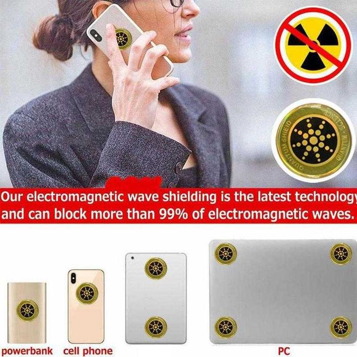 6 peças adesivo escudo quântico para telemovel etc...