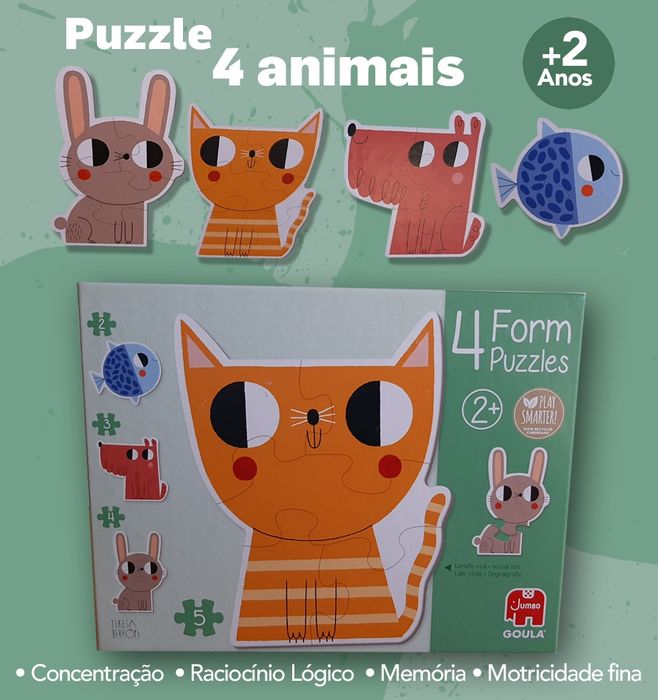 *NOVO* Goula- 4 Puzzles Progressivos (Animais)