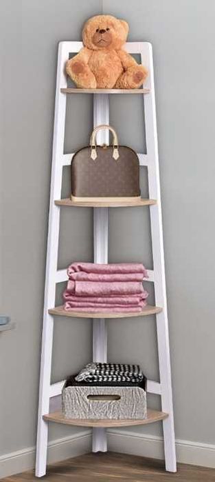 Regał narożny z półkami COSTWAY