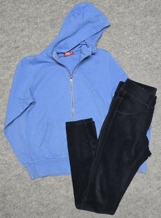 H&M skórkowa spódniczka+ golf w panterkę rozm.134