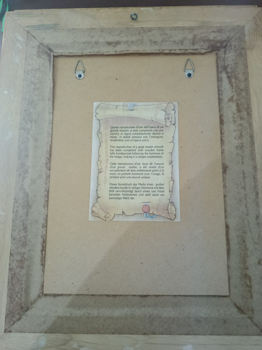 Quadro Único Noite Encantada (Lua e Estrelas) - Moldura Artesanal Pint