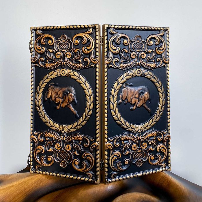 Нарди з дерева на подарунок Тризуб, Україна від ВИРОБНИКА