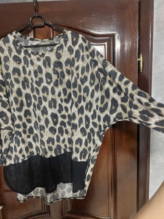 Bluzka panterka nietoperz 2xl 3xl tunika