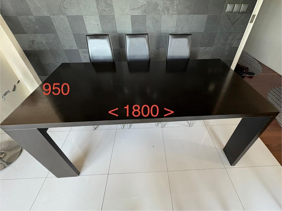 Mesa de jantar com 6 cadeiras 180×95