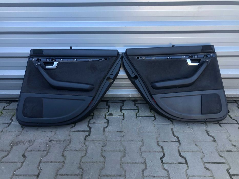 Tapicerka Boczek Boczki 2szt AUDI A4 B6 B7 Roleta Alcantara