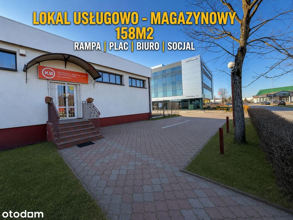 Lokal usługowo-magazynowy 158m2| Rampa | Plac | Parking | Biuro+Socjal