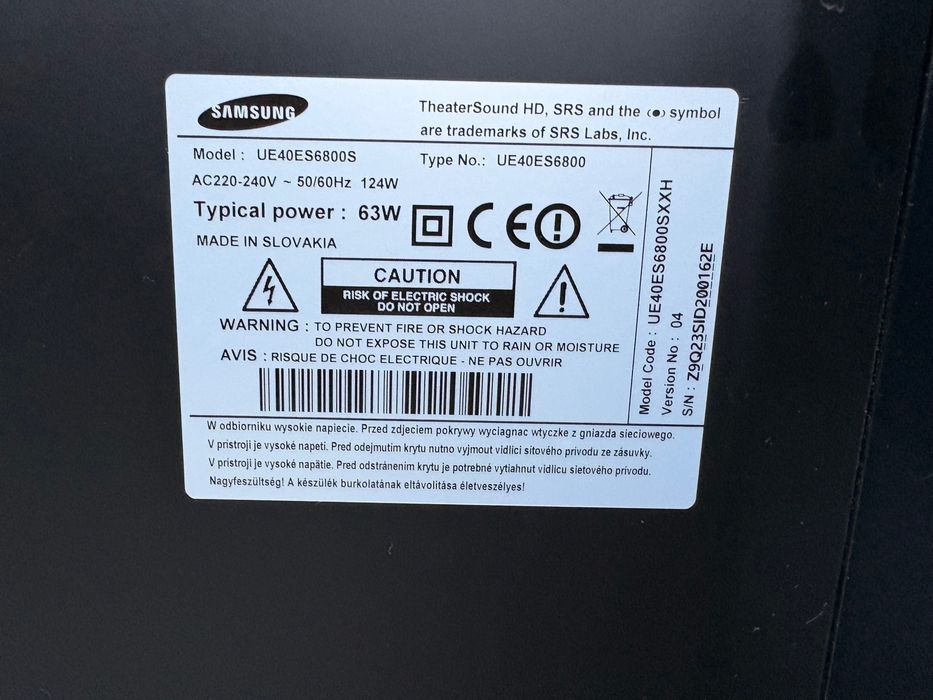 Telewizor Samsung UE40ES6800 40 cali pilot wifi tv