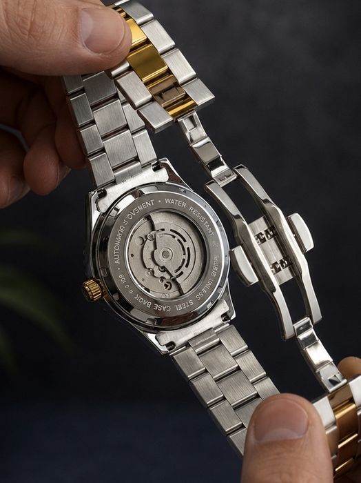 Forsining 6919 Silver-Gold-Blue Steel