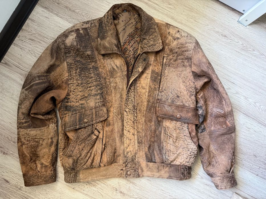 Куртка вінтаж шкіра фабричні потертості filson lvc