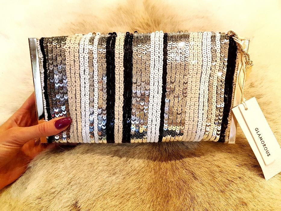 Cekinowa kopertówka GLAMOROUS Nowa