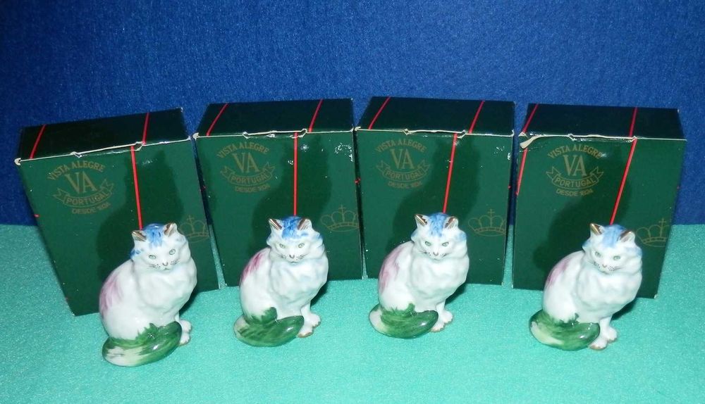 NOVO PREÇO - Vista Alegre 4 Gatos novo Preço PIntados a mão -  coleção