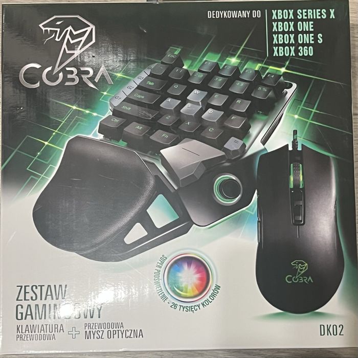 Nowy zestaw gamingowy Cobra DK02 klawiatura +mysz, Gwarancja,