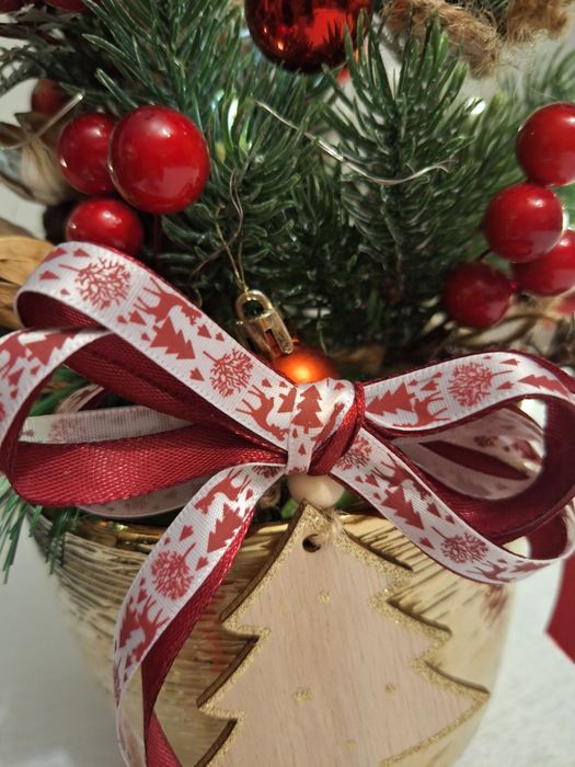 Stroik bożonarodzeniowy choinka handmade