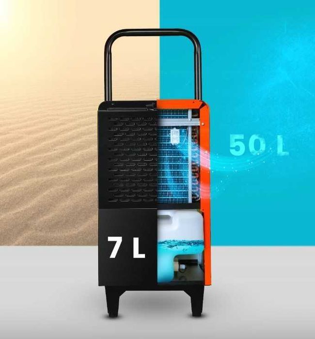 BUDOWALNY Osuszacz powietrza 900W Wilgoci Lehmann 50L/24H Przemysłowy