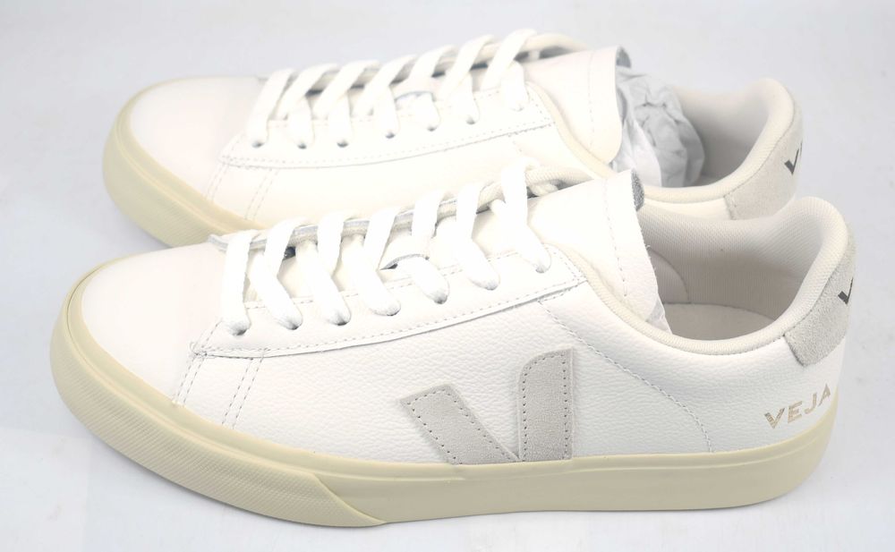 Skórzane trampki Veja Campo extra white natural suede roz. 38