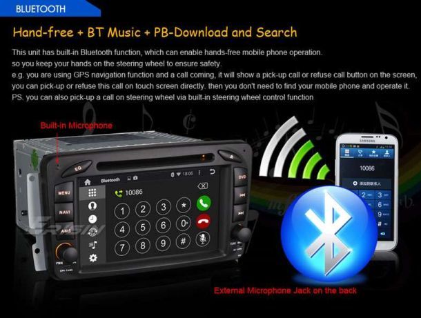Android 8.1 Autoradio CD GPS Mercedes BENZ C200 W203 CLK W209 Viano Vi