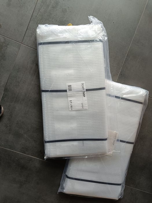 Plandeka zbrojona na rusztowanie