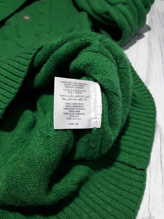 Шерстяний светр GANT кофта cable knit розмір L-XL