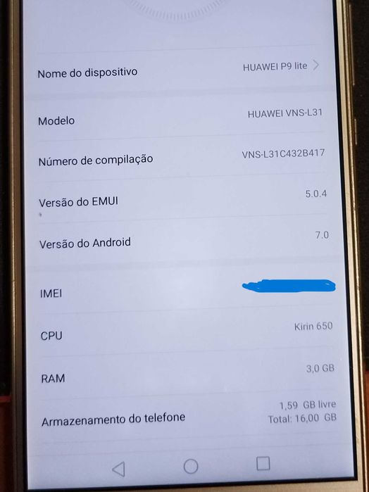 Smartphone Huawei P9Lite