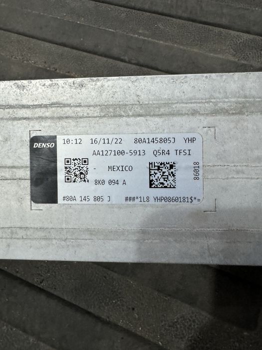 Интеркулер Audi Q5 80a FY 2017-