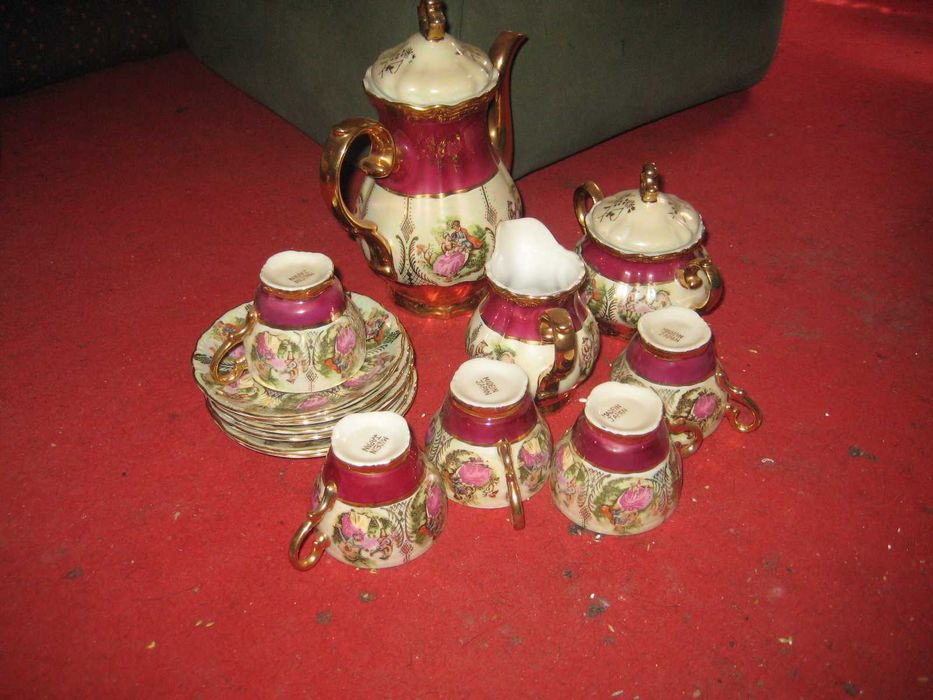serviço de café antigo em porcelana