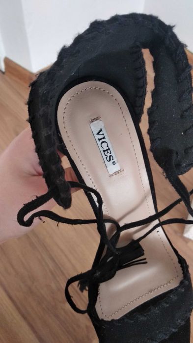 Czarne sandały rozm 38. Nie używane