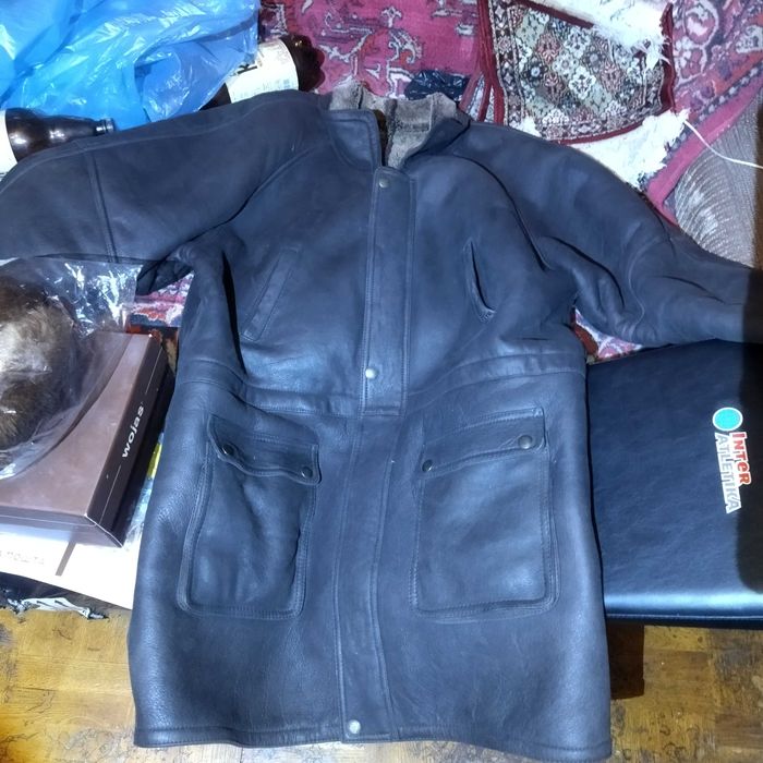 Кожаная большая Турецкая дублёнка на меху 60 размер. Akdemir Leather