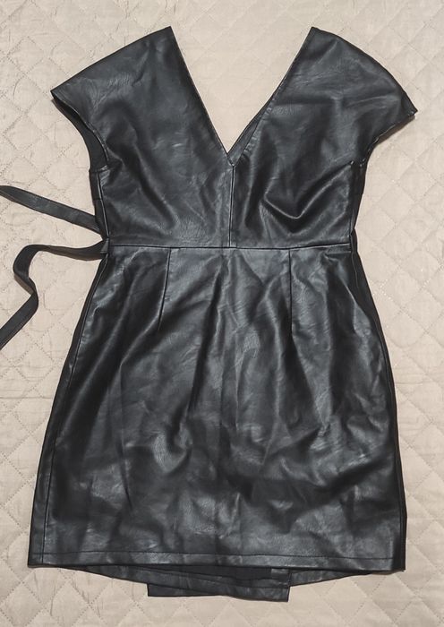 Платье женское с запахом TOPSHOP экокожа