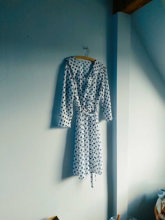 Sukienka wizytowa-Eleganckie grochy