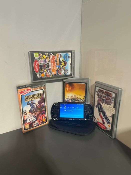 Konsola PSP Fat, 4 gry, etui/Lombard Krzysiek
