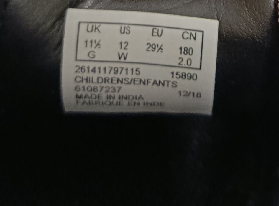 Дитячі шкіряні мокасини, сліпони Clarks, 29 розмір