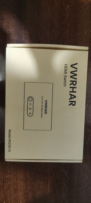 VWRHar HDMI Switch 3 IN 1 OUT Алюмінієвий розгалужувач HDMI з дистанці