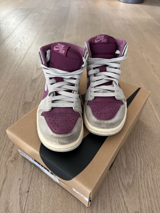Nike Jordan dziewczęce zamsz szaro-fioletowe r.35