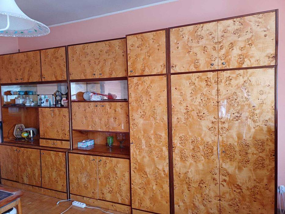 Szafa Meble drewniane jasny brąz, meblościanka drewniana solidna