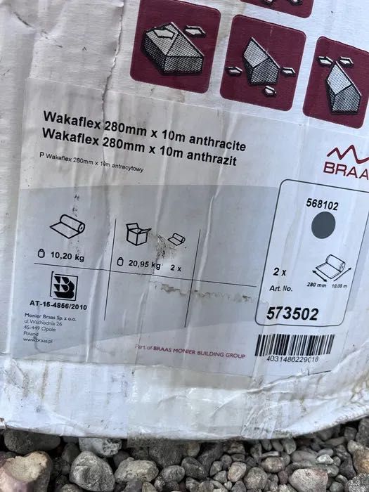 Taśma kominowa WAKAFLEX Braas 5mb Antracyt