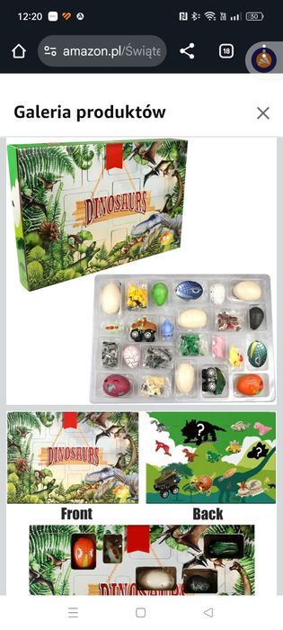 Kalendarz adwentowy dinozaury