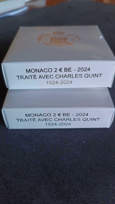 2€ Mónaco 2024 Proof 500º Aniv. do Tratado de Burgos com Carlos V