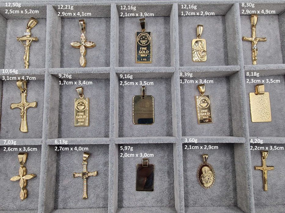 Krzyż 20,23gr złoto próby 585