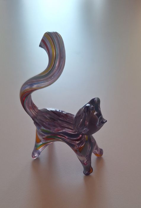 Szkło Murano, figurka kota