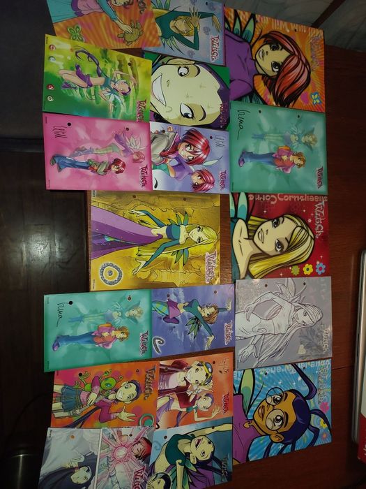 Brokatowe Karteczki do segregatora Witch Czarodziejki Irma Cornelia Will Hay Lin Winx 23szt=58zł
