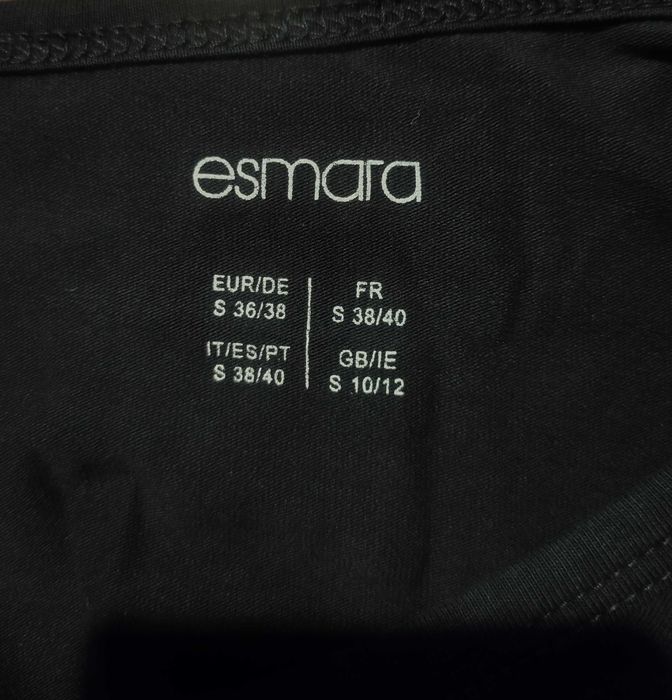 Bluzka czarna Esmara z długim rękawem