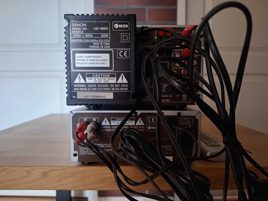 wieża DENON amplituner UD-M50 i deck magnetofon DRR-M30 plus PILOT